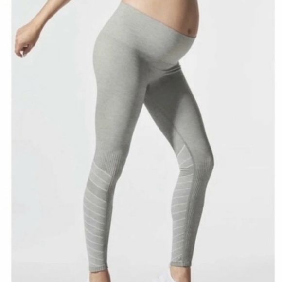 Blanqi Sport Support Hipster Contour Leggings Maternity Postpartum Gray Medium - Picture 6 of 6